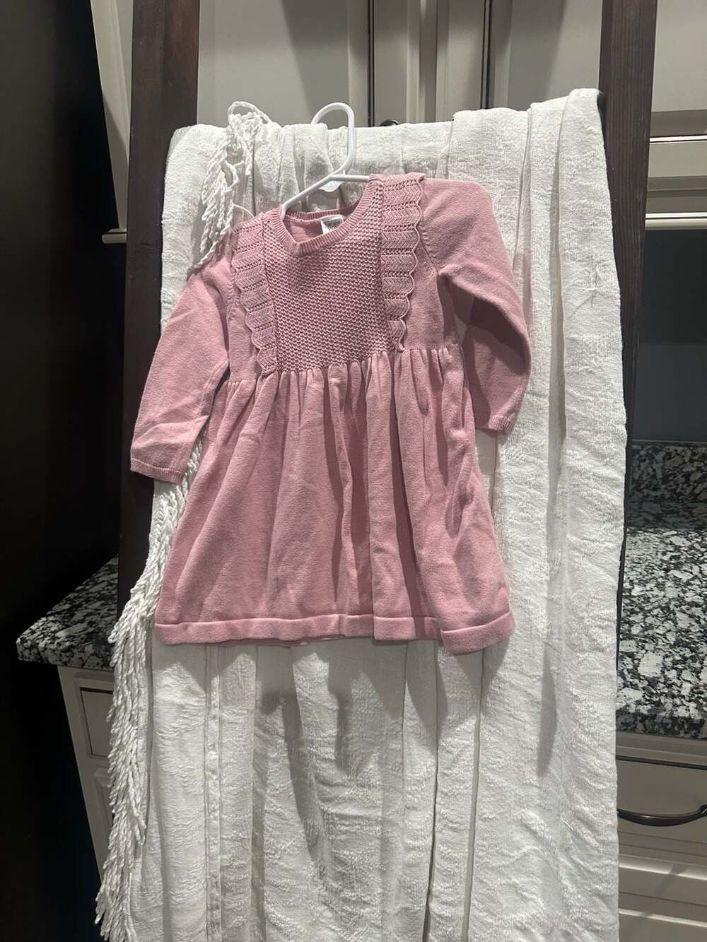 just one you made by carter's Long Sleeve Knit Dress Size 18M Pink